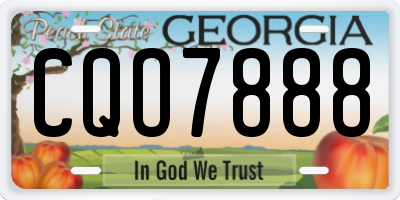 GA license plate CQO7888