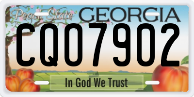 GA license plate CQO7902