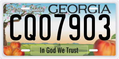 GA license plate CQO7903