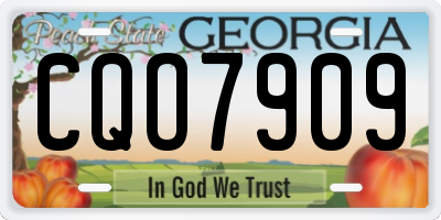 GA license plate CQO7909