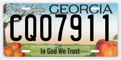 GA license plate CQO7911
