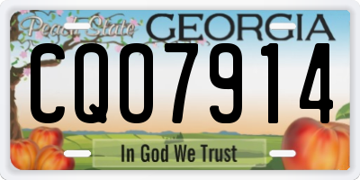 GA license plate CQO7914
