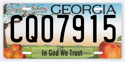 GA license plate CQO7915