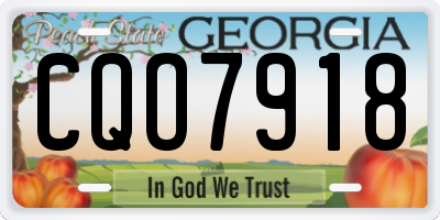 GA license plate CQO7918