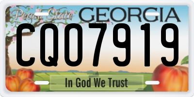 GA license plate CQO7919