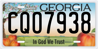 GA license plate CQO7938