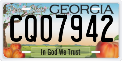 GA license plate CQO7942