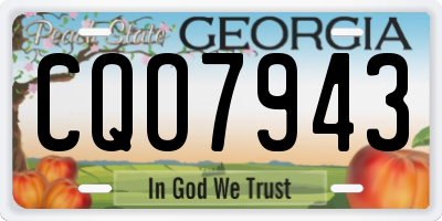 GA license plate CQO7943