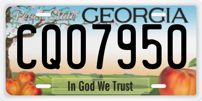 GA license plate CQO7950