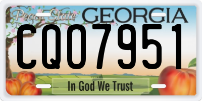 GA license plate CQO7951