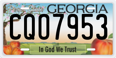 GA license plate CQO7953