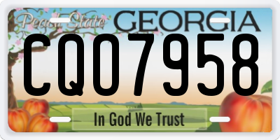 GA license plate CQO7958