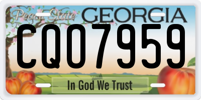 GA license plate CQO7959