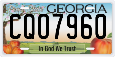GA license plate CQO7960