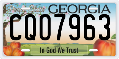 GA license plate CQO7963