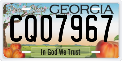 GA license plate CQO7967