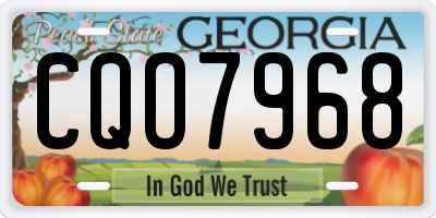 GA license plate CQO7968