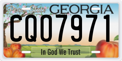 GA license plate CQO7971
