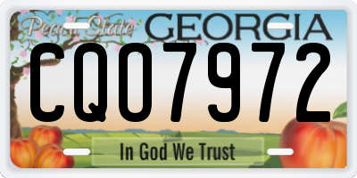 GA license plate CQO7972