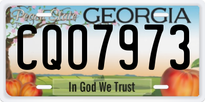 GA license plate CQO7973