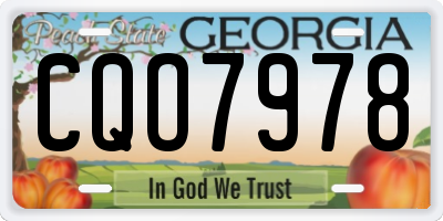 GA license plate CQO7978