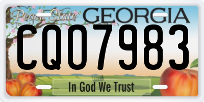 GA license plate CQO7983