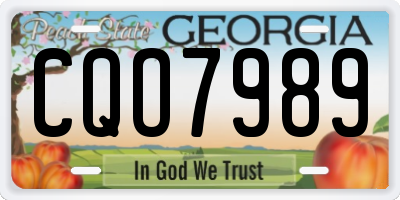 GA license plate CQO7989