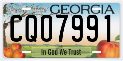 GA license plate CQO7991