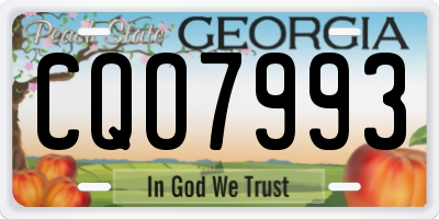 GA license plate CQO7993