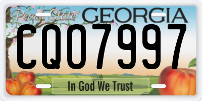 GA license plate CQO7997