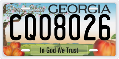 GA license plate CQO8026