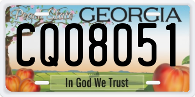 GA license plate CQO8051