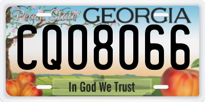 GA license plate CQO8066