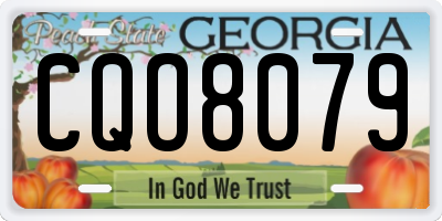 GA license plate CQO8079