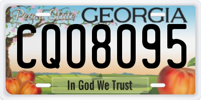 GA license plate CQO8095