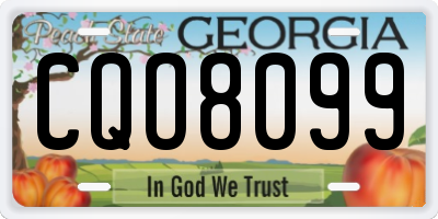 GA license plate CQO8099