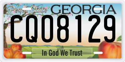 GA license plate CQO8129