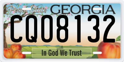 GA license plate CQO8132