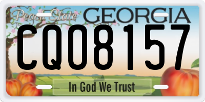 GA license plate CQO8157