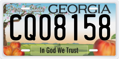 GA license plate CQO8158