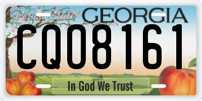 GA license plate CQO8161