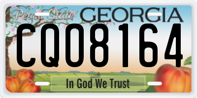GA license plate CQO8164