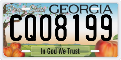 GA license plate CQO8199