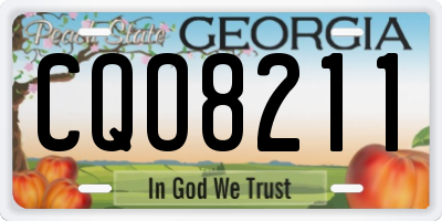GA license plate CQO8211