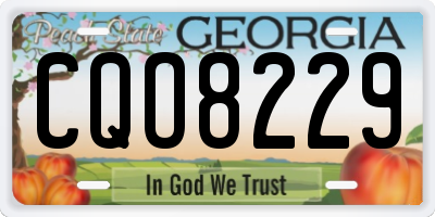 GA license plate CQO8229