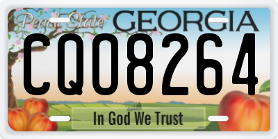 GA license plate CQO8264