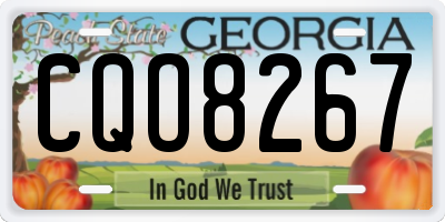 GA license plate CQO8267