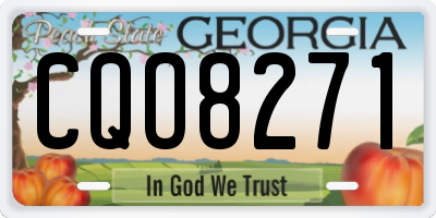 GA license plate CQO8271