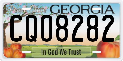 GA license plate CQO8282