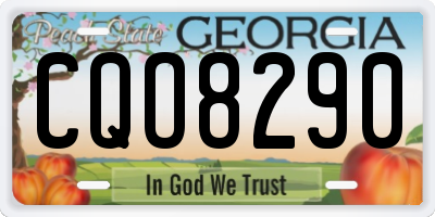 GA license plate CQO8290